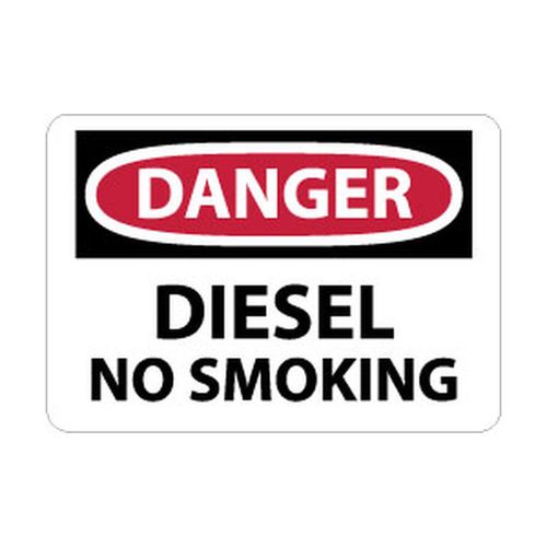 Main product image of 10" High Danger Diesel No Smoking Aluminum Sign, D18AB