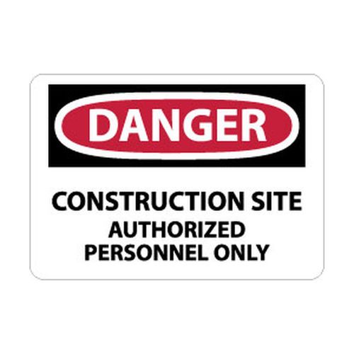 Main product image of 10" High Danger Construction Site Authorized Personnel Only Aluminum Sign, D247AB