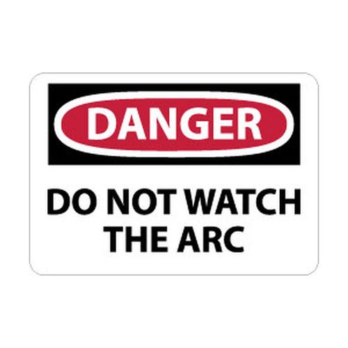 Main product image of 10" High Danger Do Not Watch the Arc Aluminum Sign, D31AB