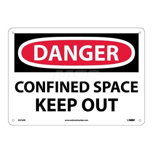 Main product image of 10" x 14" Danger Confined Space Keep Out Aluminum Accident Prevention Sign, D372AB
