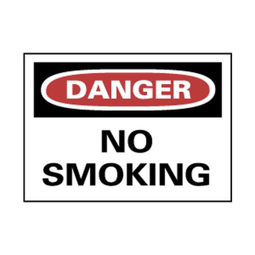 Main product image of 10" High Danger No Smoking Aluminum Sign, D79AB