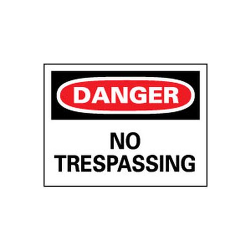 Main product image of 20" High Danger No Trespassing Aluminum Sign, D81AD