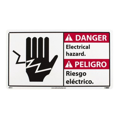 Main product image of 10" High Danger Electrical Hazard Plastic Sign, DBA12R