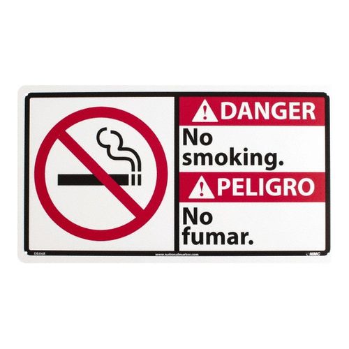 Main product image of 10" High Danger No Smoking Plastic Sign, DBA6R