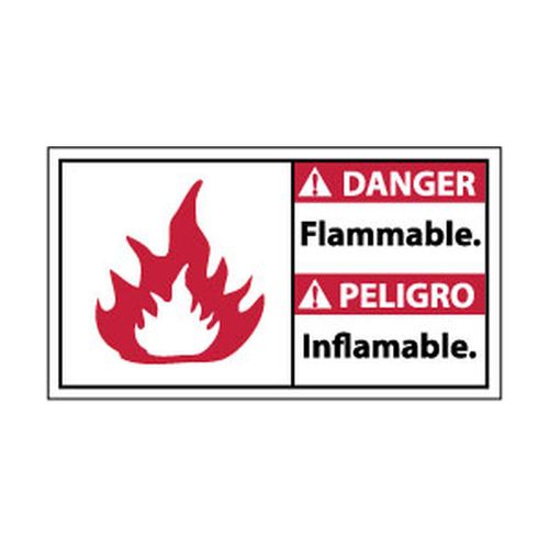 Main product image of 10" x 18" Danger Flammable Plastic Fire Sign, DBA7R