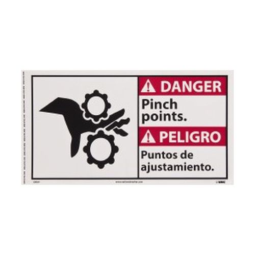 Main product image of 10" High Danger Pinch Points Vinyl Sign, DBA9P