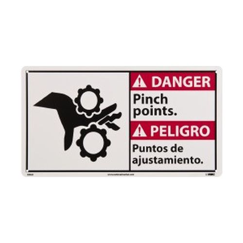 Main product image of 10" High Danger Pinch Points Plastic Sign, DBA9R