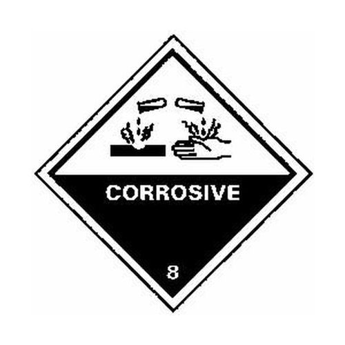 Main product image of 4" x 4" Corrosive DOT Shipping Label, DL12AL
