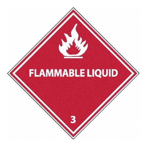 Main product image of 4" x 4" Flammable Liquid DOT Shipping Label (25-Pack), DL161AP