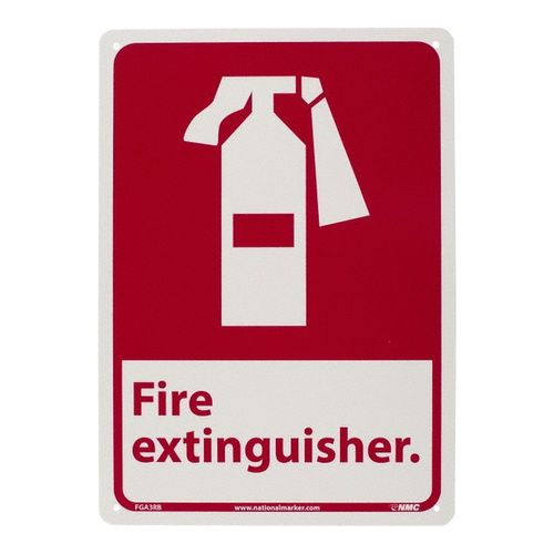 Main product image of 14" High Fire Extinguisher Plastic Fire Sign, FGA3RB