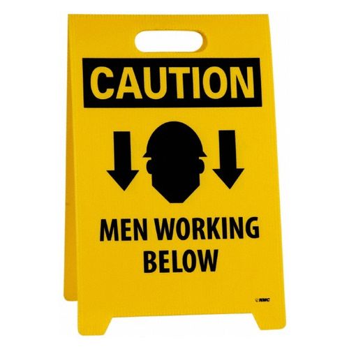 Main product image of 19" x 12" Caution Men Working Above Caution Men Working Below Floor Sign, FS6