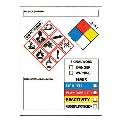 Main product image of 4" High Hazardous Material Label, GHS2264ALV