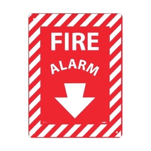 Main product image of 12" x 9" Fire Alarm Rigid Plastic Fire Sign, GL11R