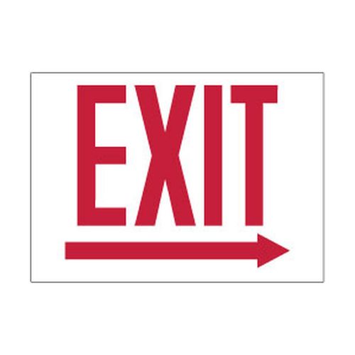 Main product image of 10" x 10" Pressure-Sensitive Vinyl Glow-In-The-Dark Exit Sign, GL17P