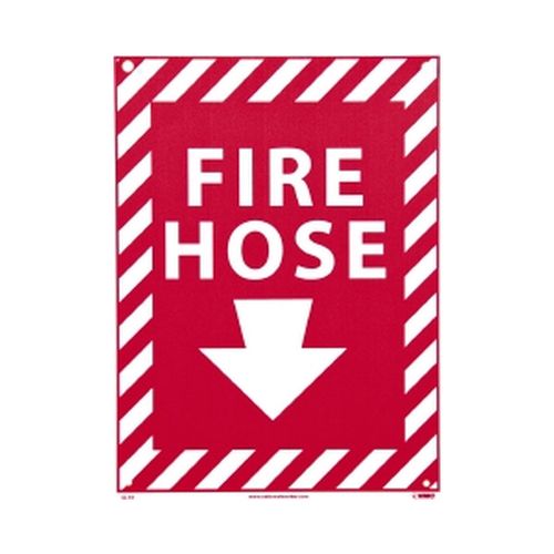 Main product image of 12" x 9" Fire Hose Rigid Plastic Fire Sign, GL18R