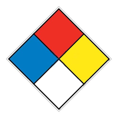 Main product image of 15" x 15" Hazardous Materials Systems Vinyl Chemical & Hazardous Material Sign, HMS15P