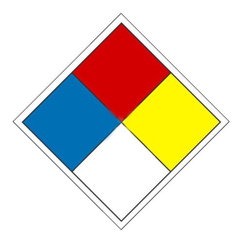 Main product image of 4" x 4" Hazard Material System Paper Chemical & Hazardous Material Sign, HMS44L