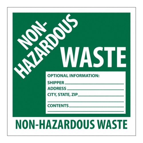 Main product image of 6" x 6" Non-hazardous Waste Optional Information Vinyl Label, HW5SL25