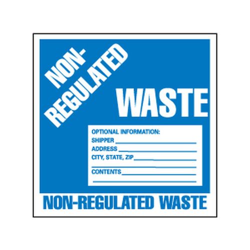 Main product image of 6" x 6" Non-regulated Waste Optional Information Hazardous Material, HW9N