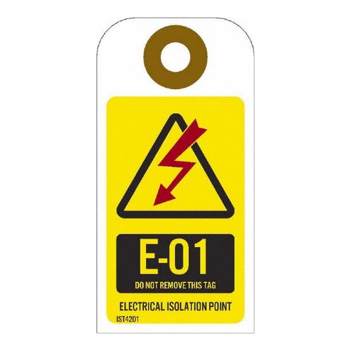 Main product image of 4" High Blank Unrippable Vinyl Energy Isolation Tag (10-Pack), IST4201