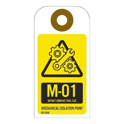 Main product image of 4" High Blank Unrippable Vinyl Energy Isolation Tag (10-Pack), IST4206