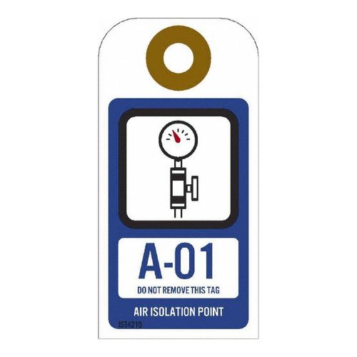 Main product image of 4" High Blank Unrippable Vinyl Energy Isolation Tag (10-Pack), IST4210