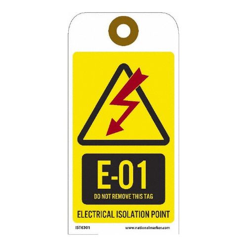 Main product image of 6" High Blank Unrippable Vinyl Energy Isolation Tag, IST6301