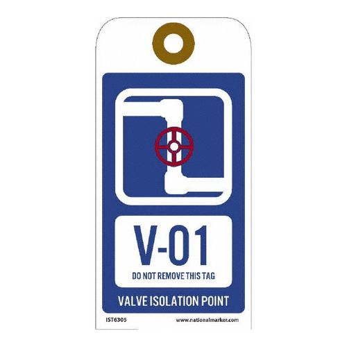 Main product image of 6" High Blank Unrippable Vinyl Energy Isolation Tag, IST6305