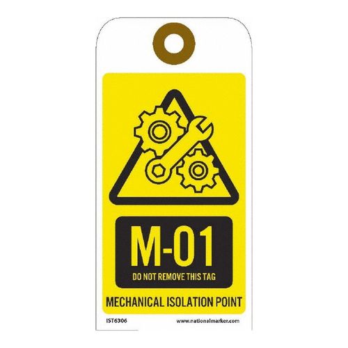 Main product image of 6" High Blank Unrippable Vinyl Energy Isolation Tag, IST6306
