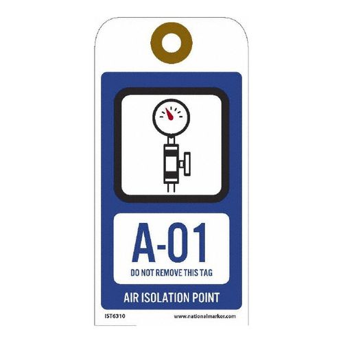 Main product image of 6" High Blank Unrippable Vinyl Energy Isolation Tag, IST6310