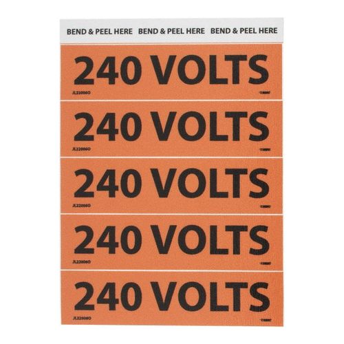 Main product image of 240 Volts Vinyl Electrical & Energy Source Label (25-Pack), JL22006O