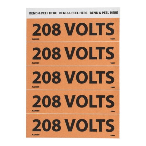 Main product image of 208 Volts Vinyl Electrical & Energy Source Label (25-Pack), JL22039O