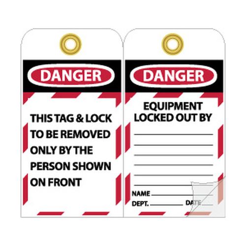 Main product image of 4" High Danger Self-Laminated Vinyl Lockout Tag, JMTAG1