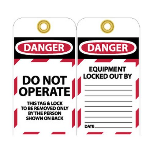 Main product image of 3" High Danger Unrippable Vinyl Lockout Tag, LOTAG10