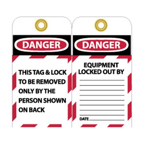 Main product image of 3" High Danger Unrippable Vinyl Lockout Tag, LOTAG1