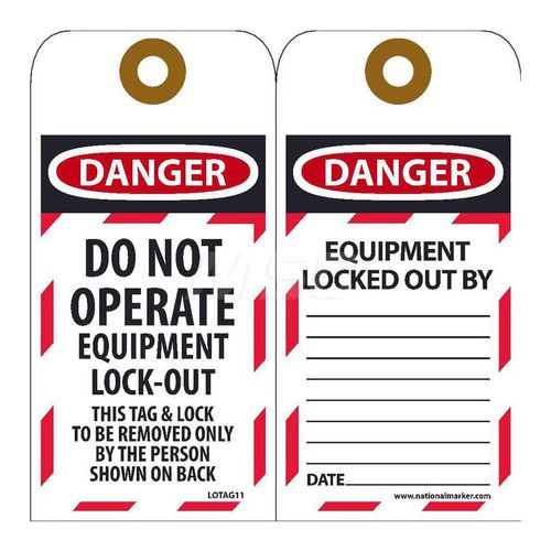 Main product image of 3" High Danger Unrippable Vinyl Lockout Tag, LOTAG11-25
