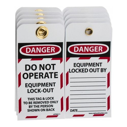 Main product image of 3.0000" High Unrippable Vinyl Lockout Tag, LOTAG11