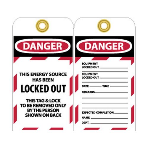 Main product image of 3" High Danger Unrippable Vinyl Lockout Tag, LOTAG24