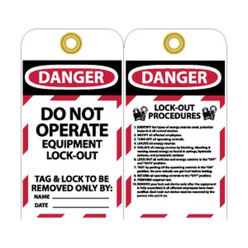 Main product image of 3" High Danger Unrippable Vinyl Lockout Tag, LOTAG28