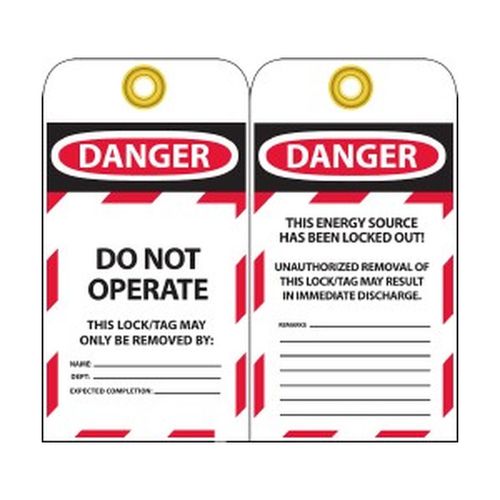 Main product image of 3" High Danger Unrippable Vinyl Lockout Tag, LOTAG36-25