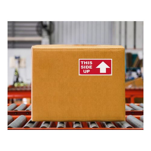 Main product image of 2" x 4" This Side Up Pressure-Sensitive Paper Shipping Label (500/Roll), LR04AL