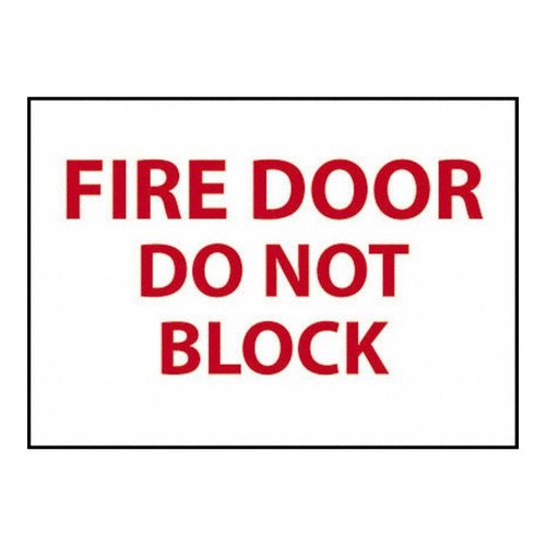 Main product image of 10" x 14" Fire Door Do Not Block Plastic Fire Sign, M32RB