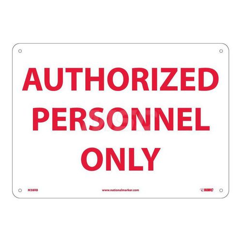 Main product image of 10" x 14" Authorized Personnel Only Plastic Security & Admittance Sign, M38RB