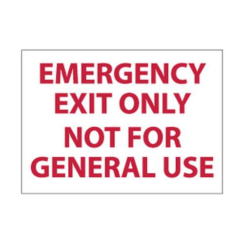 Main product image of 10" x 14" Emergency Exit Only Not for General Use Plastic Exit Sign, M45RB