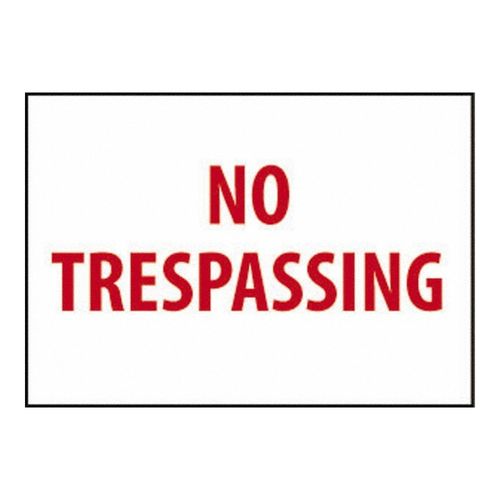 Main product image of 10" High No Trespassing Aluminum Sign, M58AB