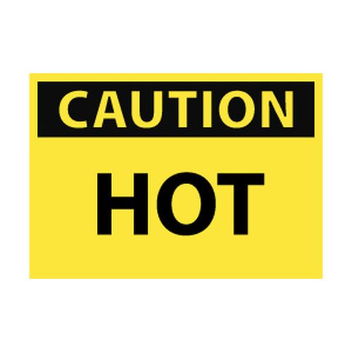 Main product image of 3" x 5" Caution Hot Vinyl Hazardous Material Label, MSCC35AP