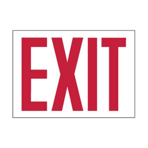 Main product image of 7" x 10" Pressure-Sensitive Vinyl Glow-In-The-Dark Exit Sign, MSCGL12P