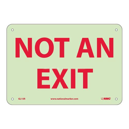 Main product image of 7" x 10" Not an Exit Plastic Security & Admittance Sign, MSCGL15R
