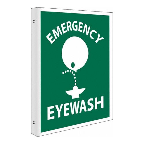 Main product image of 10" x 8" Emergency Eye Wash Plastic First Aid Sign, MSCTV2