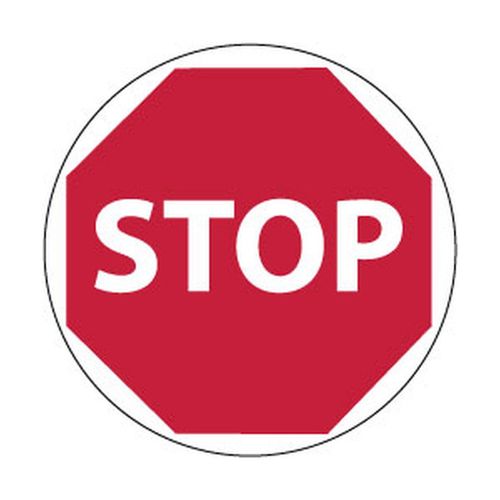 Main product image of 20" Dia. Stop Vinyl Accident Prevention Adhesive Backed Floor Sign, MSCWFS3